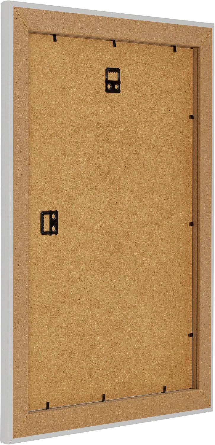 yd. Your Decoration - Bilderrahmen 24x32 cm - Weiss Gemasert - Bilderrahmen aus MDF mit Acrylglas -