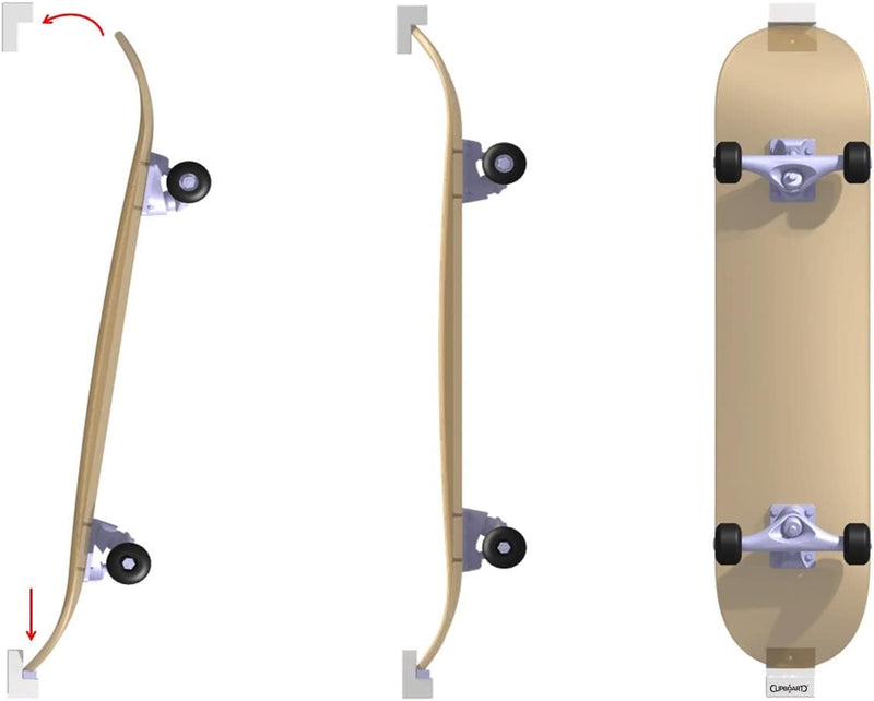 Clipboart® Standard Wandhalterung - Halterung - Snowboard - Wakeboard - Kiteboard - Balanceboard - W
