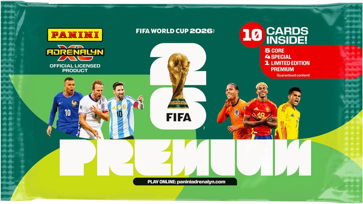 FIFA Weltmeisterschaft 2026 Trading Cards Game Blisterverpackung 1 Premium-Beutel mit 10 Karten