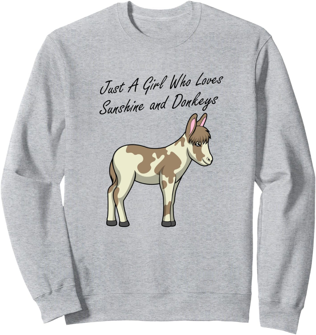Ein Mädchen mag Esel Nettes Baby Esel Sweatshirt