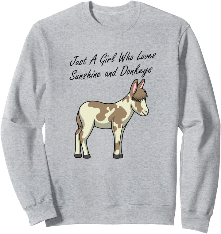 Ein Mädchen mag Esel Nettes Baby Esel Sweatshirt