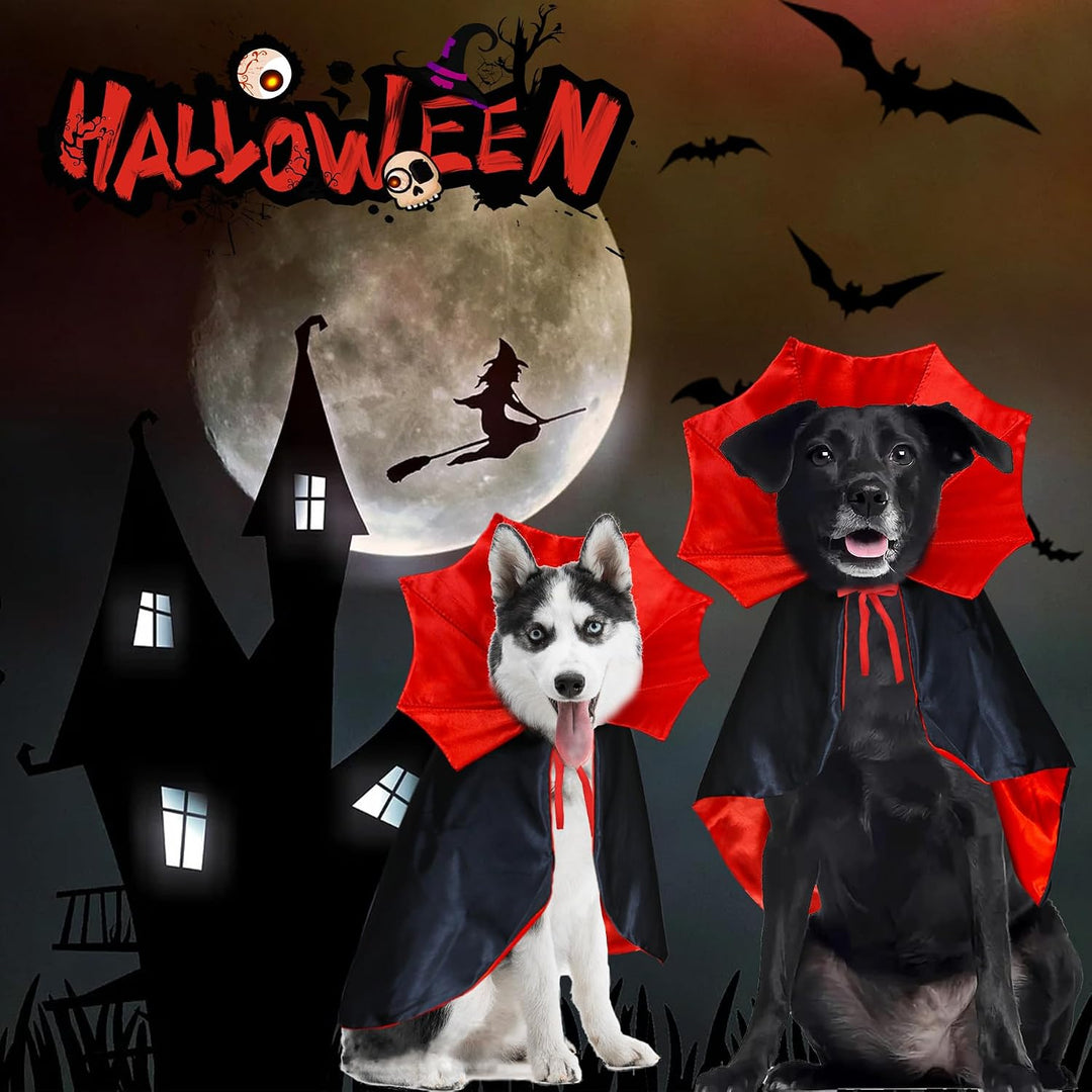 GOYOSWA Hund Halloween Kostüme, Hund Vampir Umhang Kostüm Hund Teufel Kostüm Hund Vampir Umhang Umha