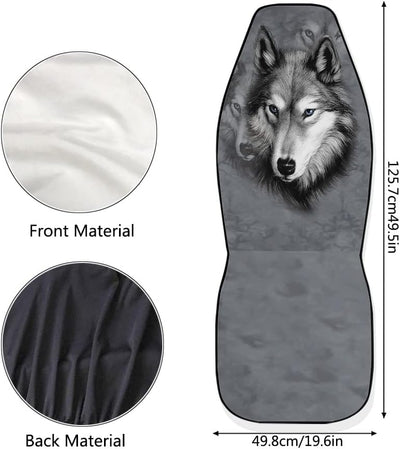 chaqlin Grey Wolf Autositzbezug Männer Frauen Vordersitzbezug Geschenke Tier Design Universal Fit fü