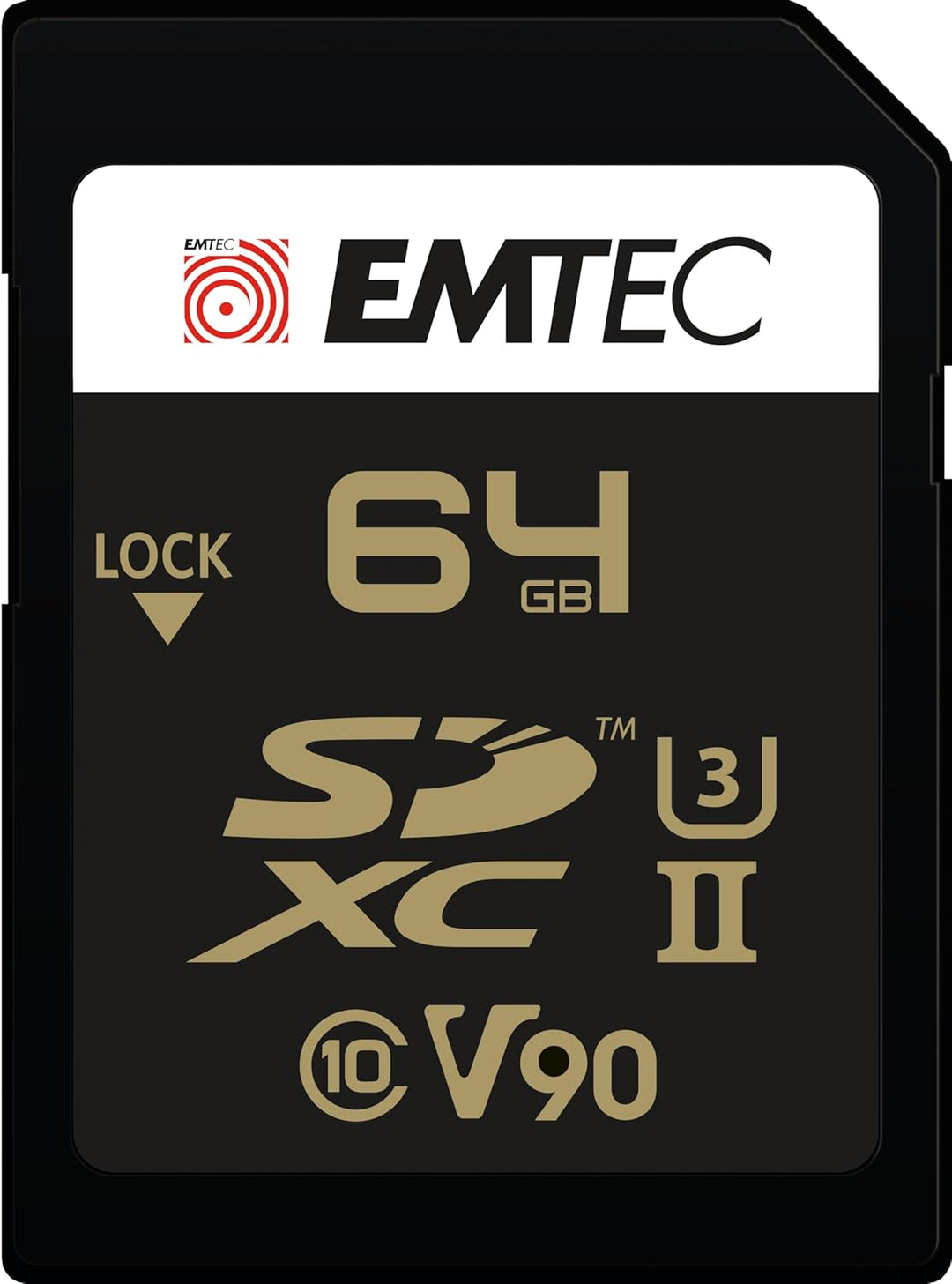 Emtec SpeedIN Pro+ SD-Speicherkarte 64GB, SDXC UHS-II U3 V90, Full HD, 3D, 4K, 8K UHD, Lesegeschwind