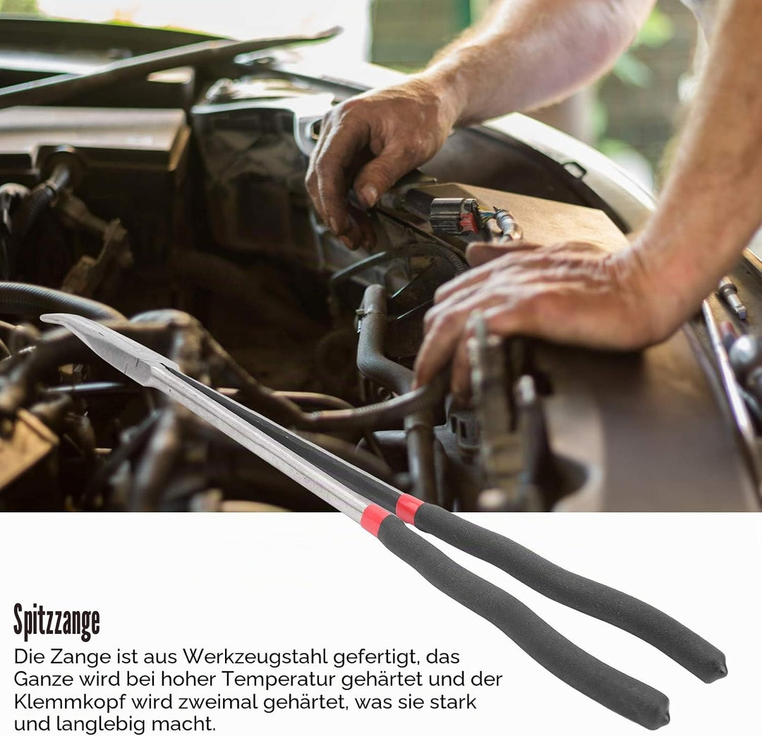 Spitzzange mit Langem Griff, 25 Grad Gebogene Spitzzange, Spitzzange, Sprengringzange, Handwerkzeug,