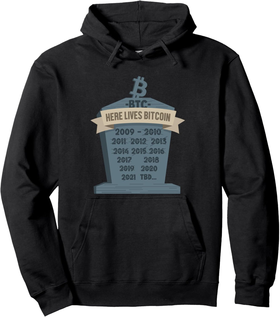 BTC here lives Bitcoin Kryptowährung Blockchain Bitcoin Pullover Hoodie