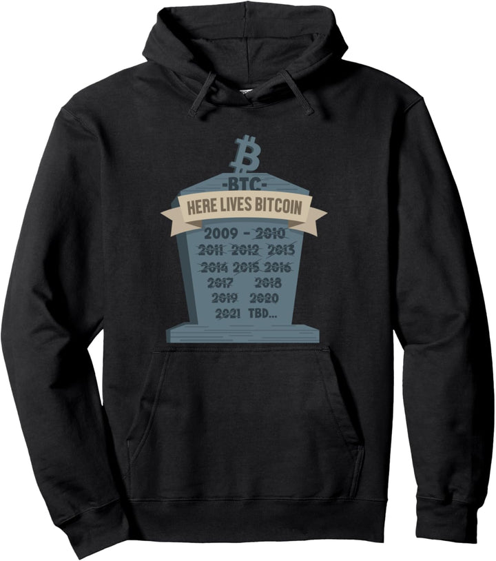 BTC here lives Bitcoin Kryptowährung Blockchain Bitcoin Pullover Hoodie