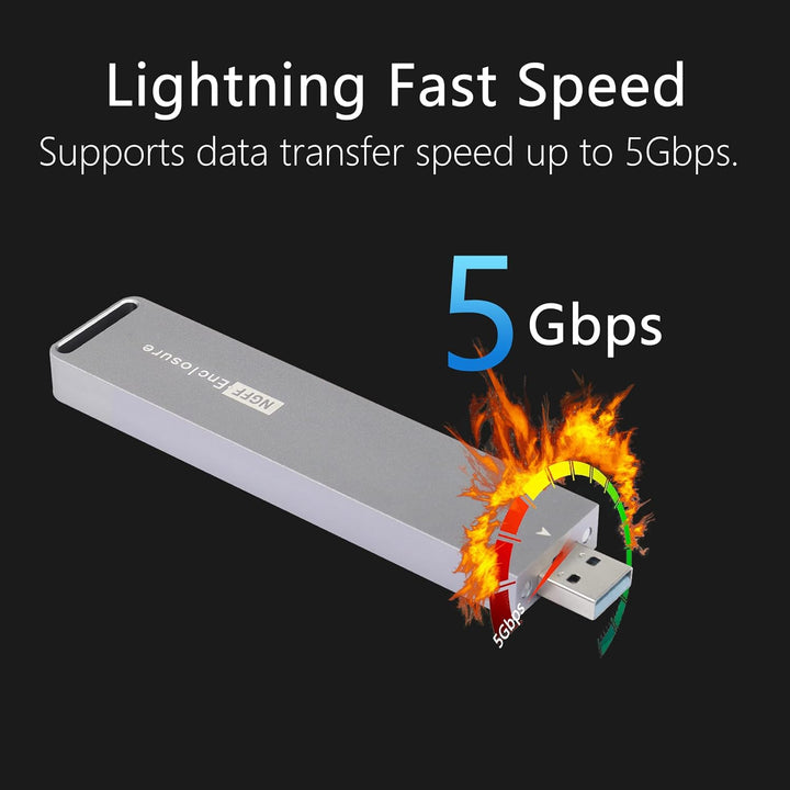 CERRXIAN M.2 B Key SATA SSD Gehäuse Adapter Aluminium Typ A USB 3.0 NGFF Externes Festplattengehäuse