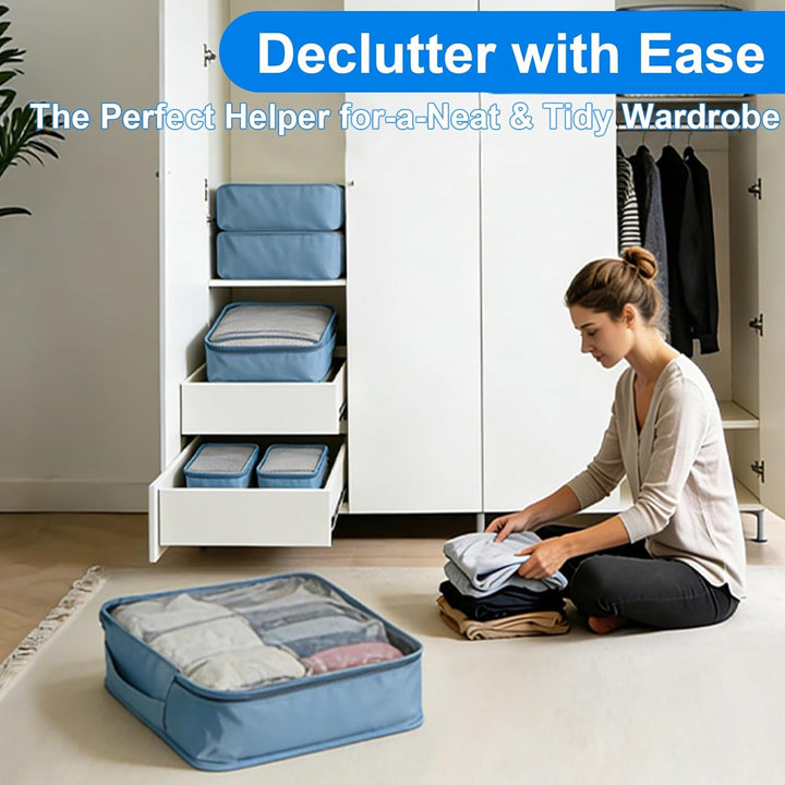 2 Large &amp; 2 Medium &amp; 2 Small Packing Cubes - Mischgrössen Koffer Organizer– Packwürfel von klein bis