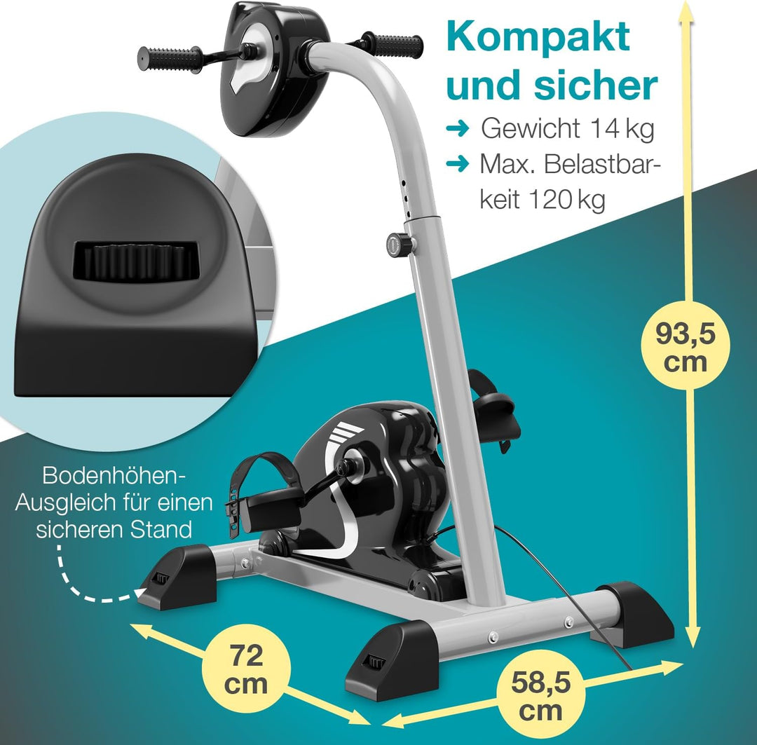 maxVitalis 2in1 Arm und Beintrainer mit Motorunterstützung, Elektro Heimtrainer höhenverstellbar, pa