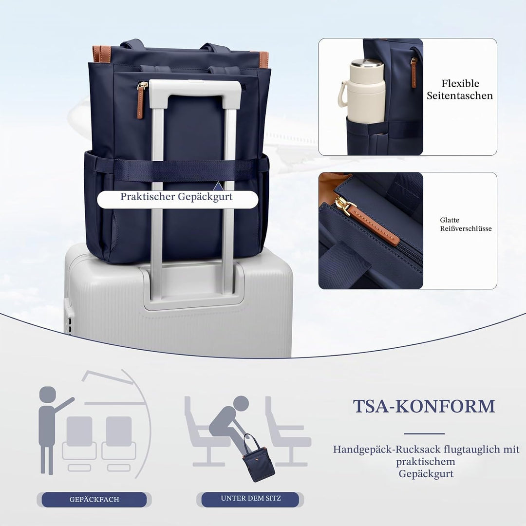 GOLF SUPAGS Convertible Laptop-Rucksack für Frauen Casual Daypack Notebook Tote Bag für Arbeit Hochs
