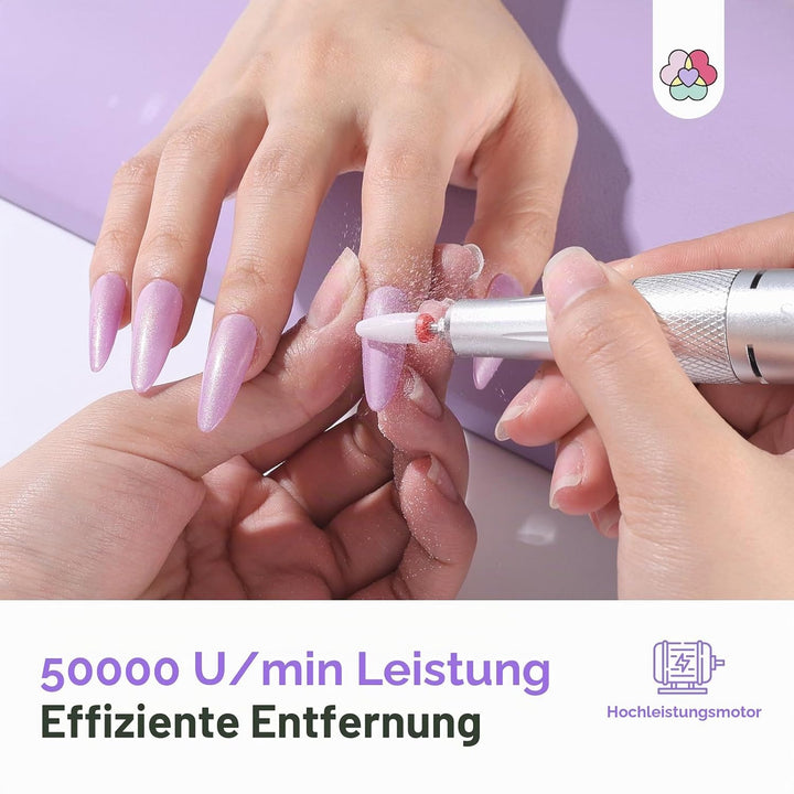 SAVILAND 30s Schnelle Entfernung Nagelfräser 50000 RPM, Nagelfräser für Gelnägel Acrylnägel, Tragbar