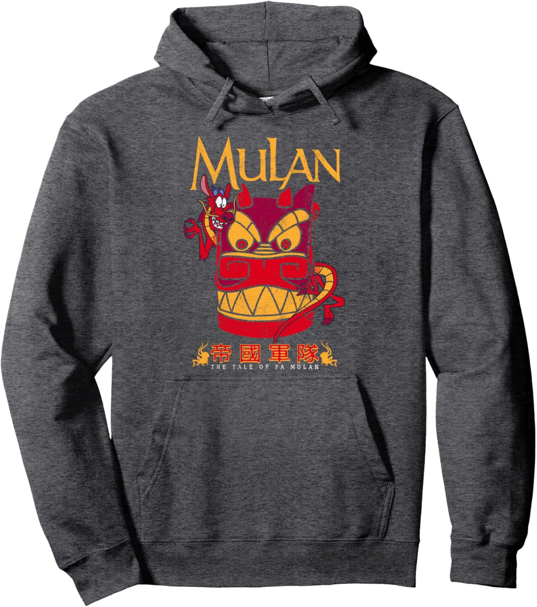 Disney Mulan Mushu Dragon Stone Head Pullover Hoodie