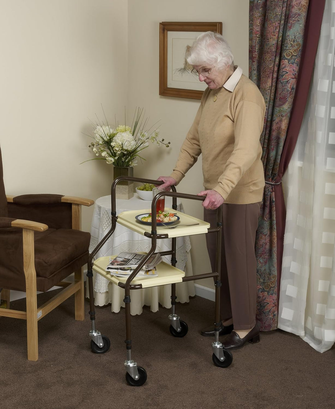 Nottingham Rehab Supplies (NRS) NRS Healthcare Home Helper Rollwagen, Teilmontiert