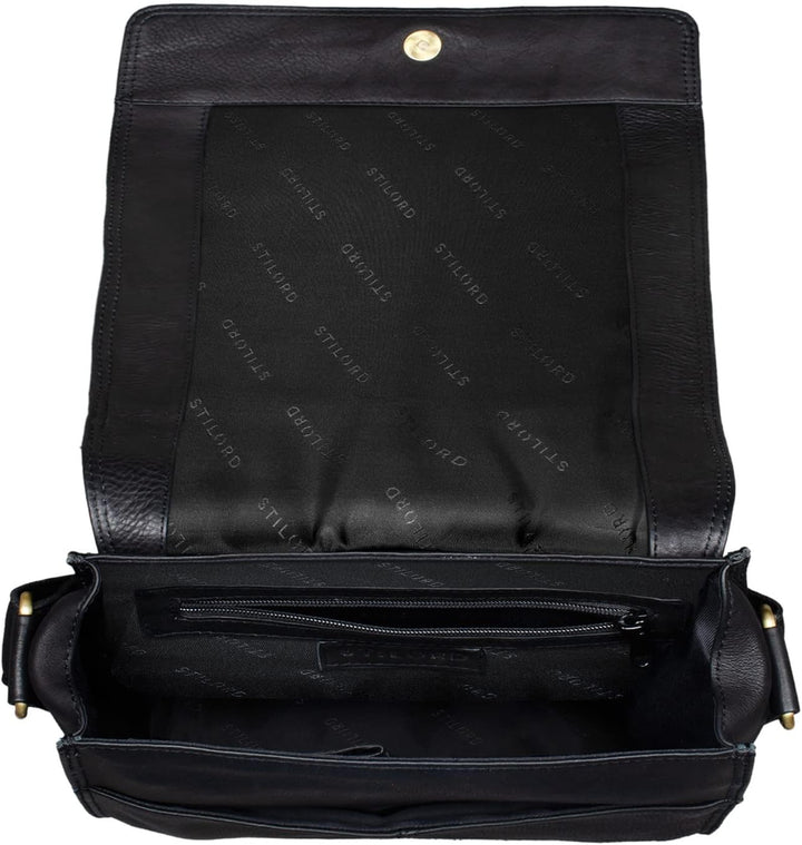 STILORD Lars Vintage Umhängetasche Leder Herren Hochformat für 13,3 Zoll Tablet MacBooks und iPad Sc
