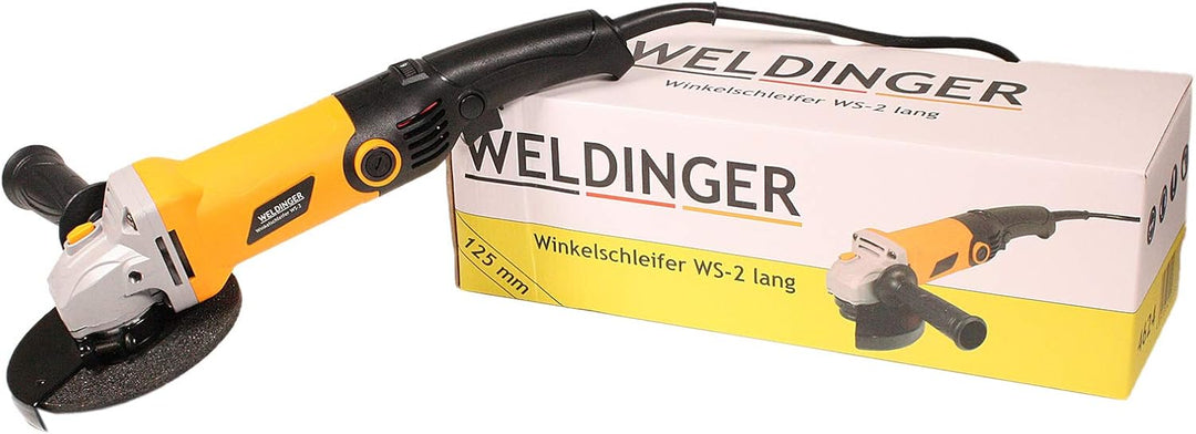WELDINGER Zweihand Winkelschleifer WS-2 950 W Ø125 mm Spindelarretierung 5 m Kabel 5 Jahre Garantie