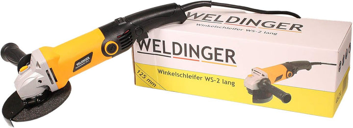 WELDINGER Zweihand Winkelschleifer WS-2 950 W Ø125 mm Spindelarretierung 5 m Kabel 5 Jahre Garantie