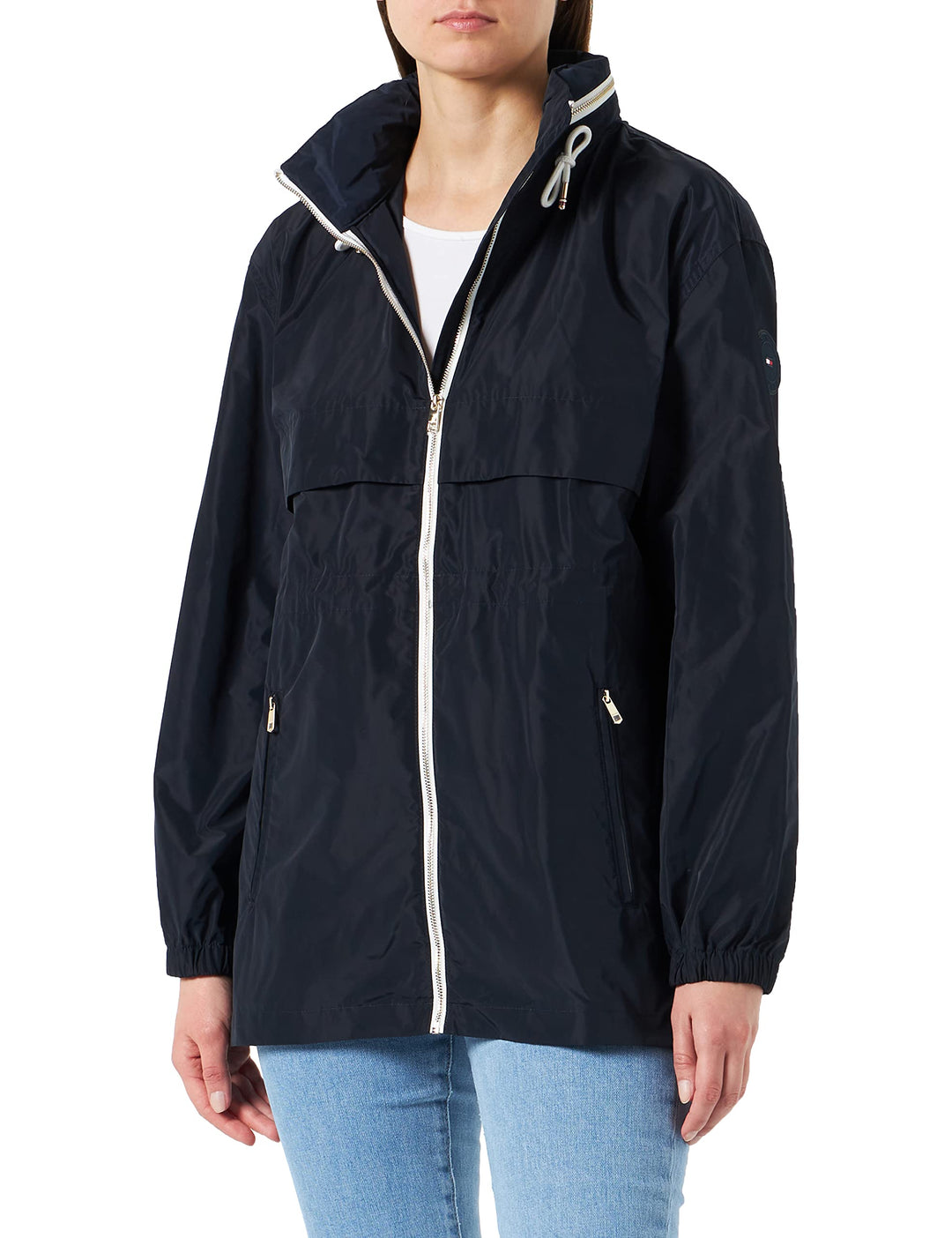 Tommy Hilfiger Damen Windbreaker Jacket Ww0ww38096 Windbreaker S Blau (Desert Sky), S Blau (Desert S