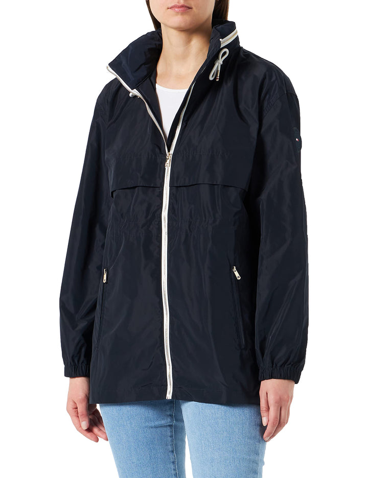 Tommy Hilfiger Damen Windbreaker Jacket Ww0ww38096 Windbreaker S Blau (Desert Sky), S Blau (Desert S