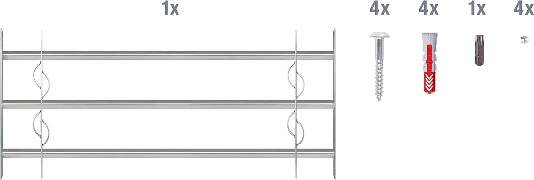 Alberts 563639 Fenstergitter Secorino Style | Ausziehbar für Fenster aussen | Einbruchschutz Gitter
