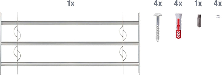 Alberts 563639 Fenstergitter Secorino Style | Ausziehbar für Fenster aussen | Einbruchschutz Gitter