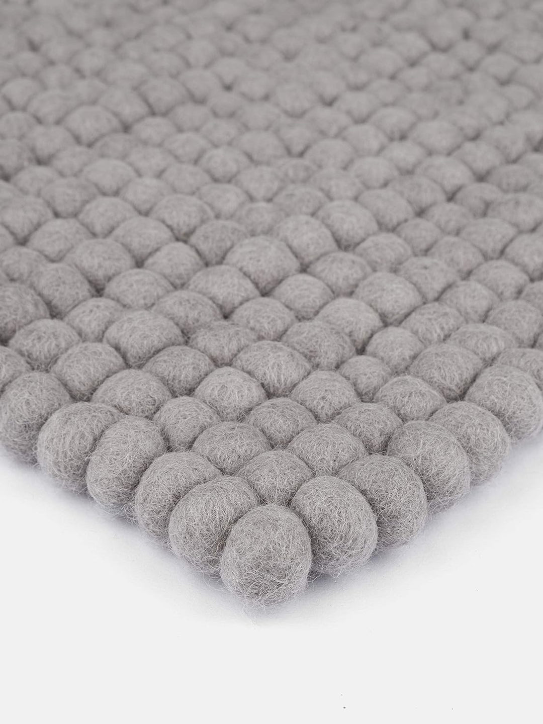 myfelt Filzkugel-Sitzauflage Stuhlauflage - Luis - quadratisch, 36x36 cm, Grau
