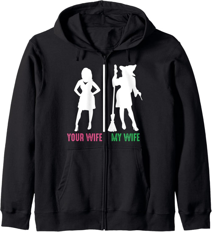 Your Wife My Wife Hexe Halloween Kürbis Geister Vampir Kapuzenjacke