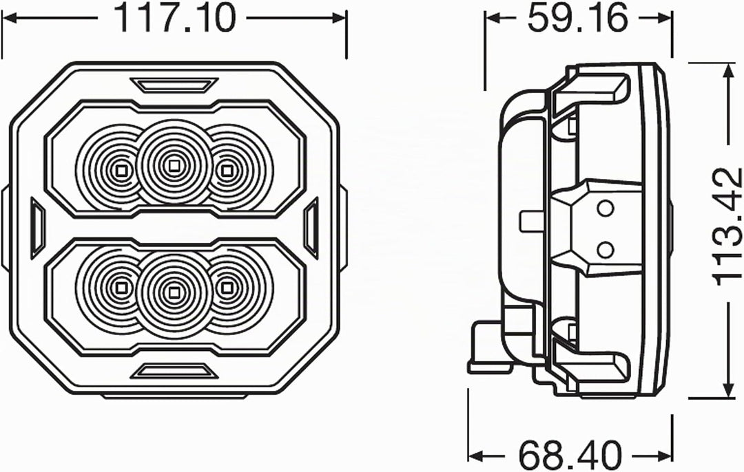 OSRAM LEDriving® Cube PX2500 Spot, LEDPWL110-SP, OFF ROAD, LED Arbeitsscheinwerfer, 2500 Lumen, Falt