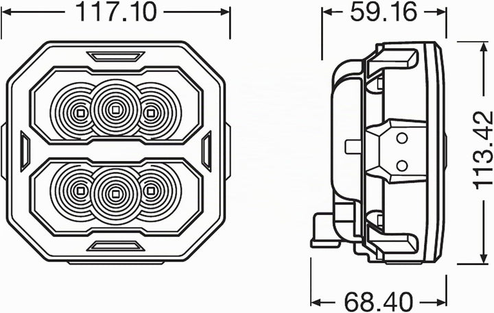 OSRAM LEDriving® Cube PX2500 Spot, LEDPWL110-SP, OFF ROAD, LED Arbeitsscheinwerfer, 2500 Lumen, Falt