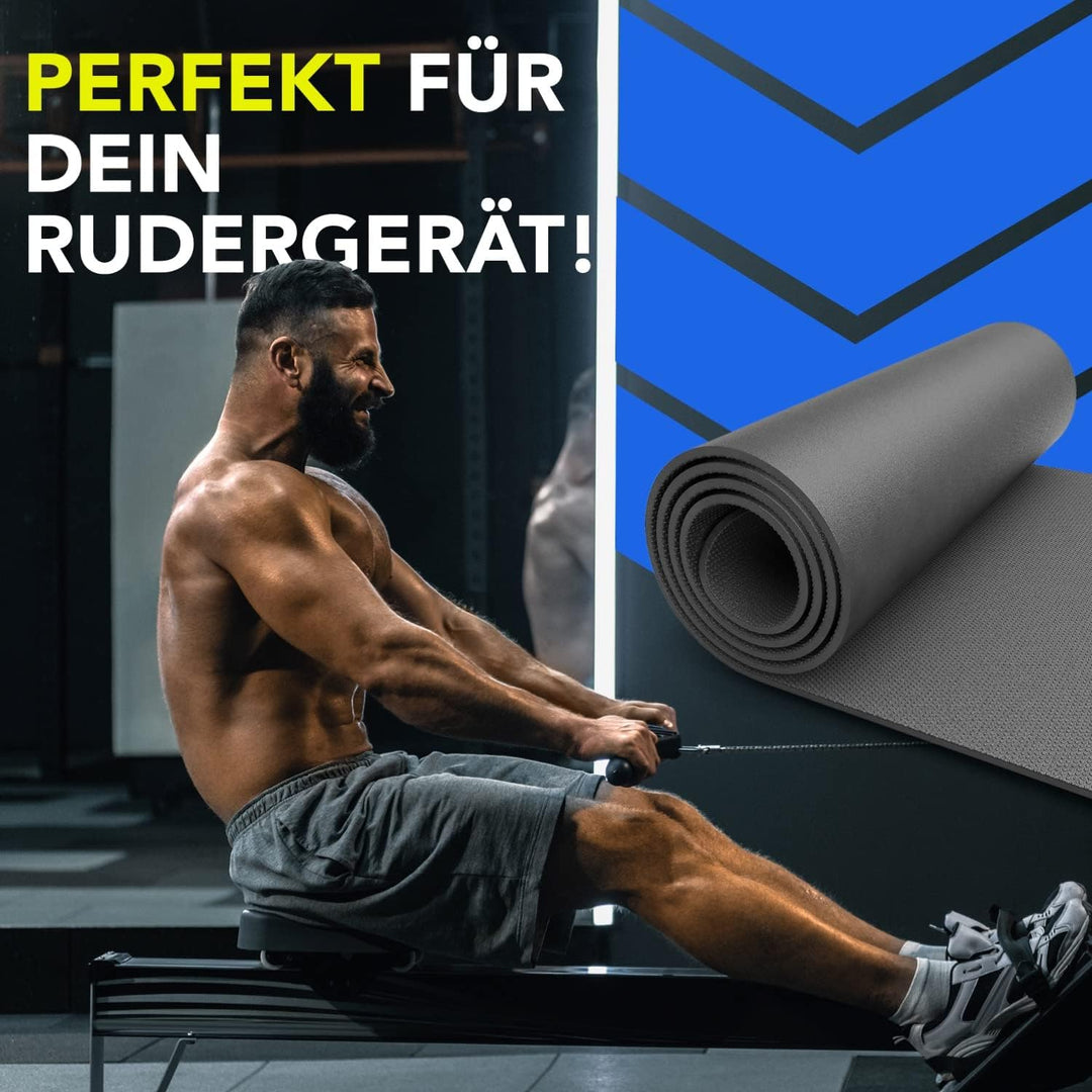 LILENO SPORTS Bodenschutzmatte - extra wiederstandsfähige Laufband Matte 8 mm Dicke - Fitness Unterl