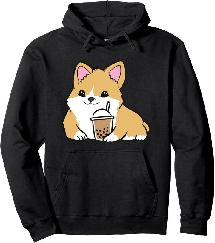 Corgi Bubble Tea Süsser walisischer Corgi Hund Pullover Hoodie