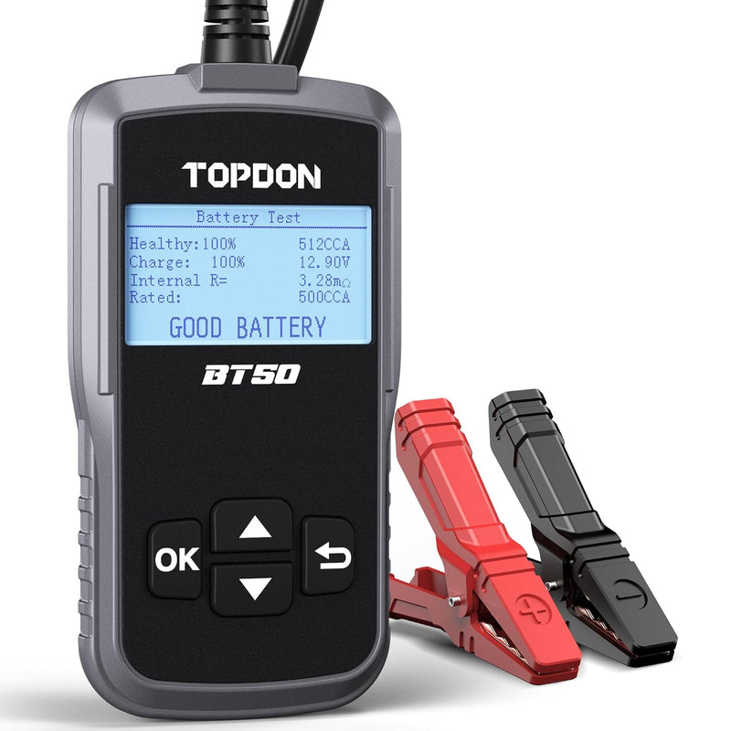 TOPDON BT50, 12V Blei Säure Batterietester, führt Batterietests, Anlasstests und Ladetests durch und