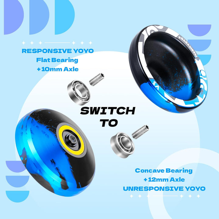 MAGICYOYO Professionelles JoJo V3 Responsive Yoyo für Kinder, Dual Purpose Yo Yo mit Unresponsive Jo