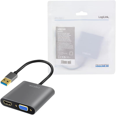 LogiLink Adapter USB 3.0 auf VGA/HDMI, UA0234 zu VGA + HDMI, zu VGA + HDMI