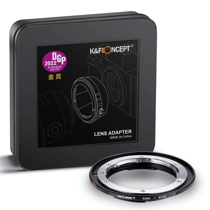K&F Concept AI-EOS Objektivadapter für Nikon AI AI-S A, Canon EOS EF EF-S und für 60D 50D 550D 500D