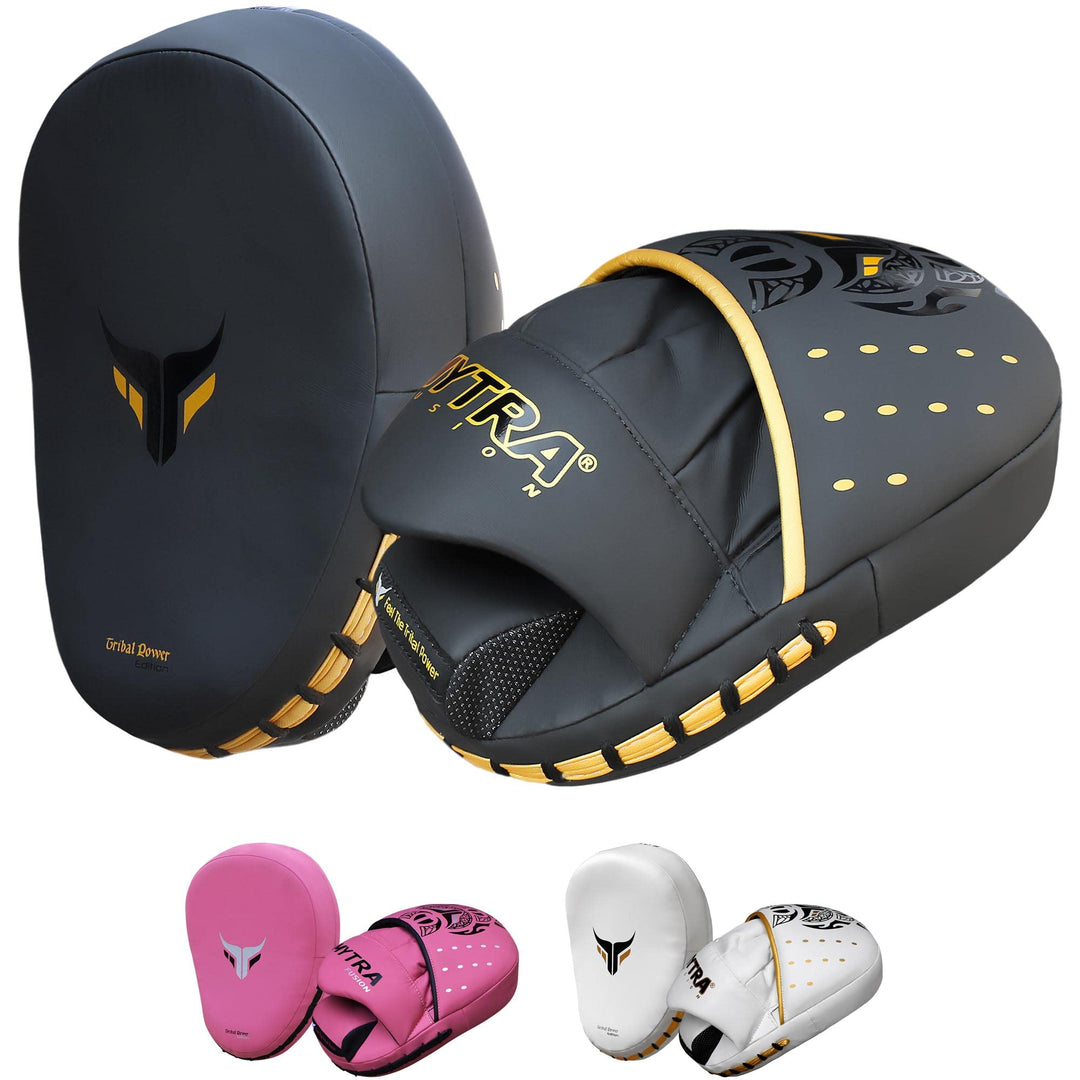 Mytra Fusion Box pratzen - Punch pad MMA Muay Thai handpratzen für Box- und Kampfsporttraining Schwa