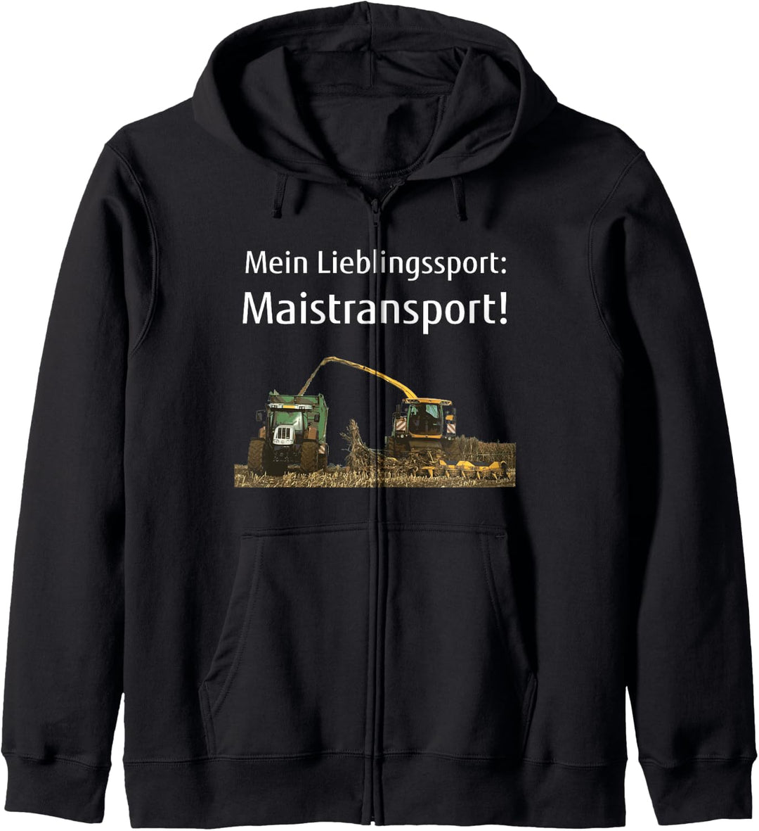 Mais häckseln Landwirt Bauer Lohner Mais-Ernte Maistransport Kapuzenjacke