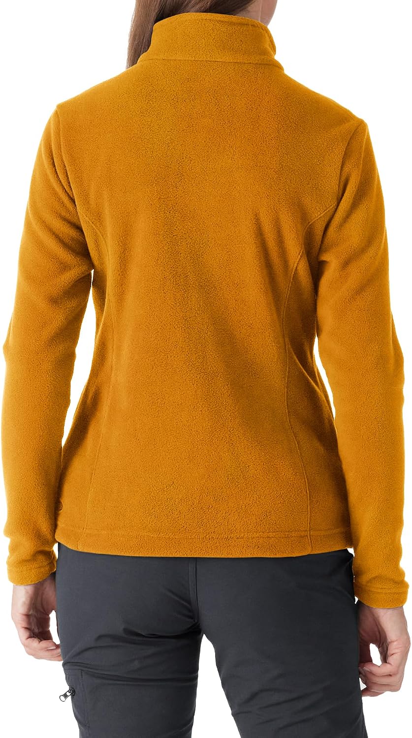 Outdoor Ventures Damen Fleecejacke mit Durchgehendem Reissverschluss Stehkragen Frauen Leichte Fleec