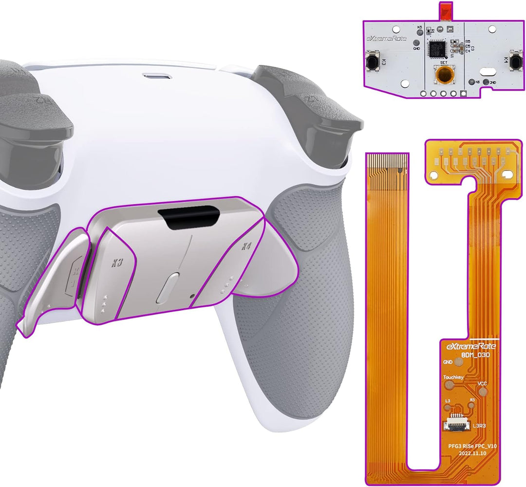 eXtremeRate Programmierbar RISE4 Remap Kit für ps5 Controller BDM-030/040,Real Metal Buttons(RMB) Re