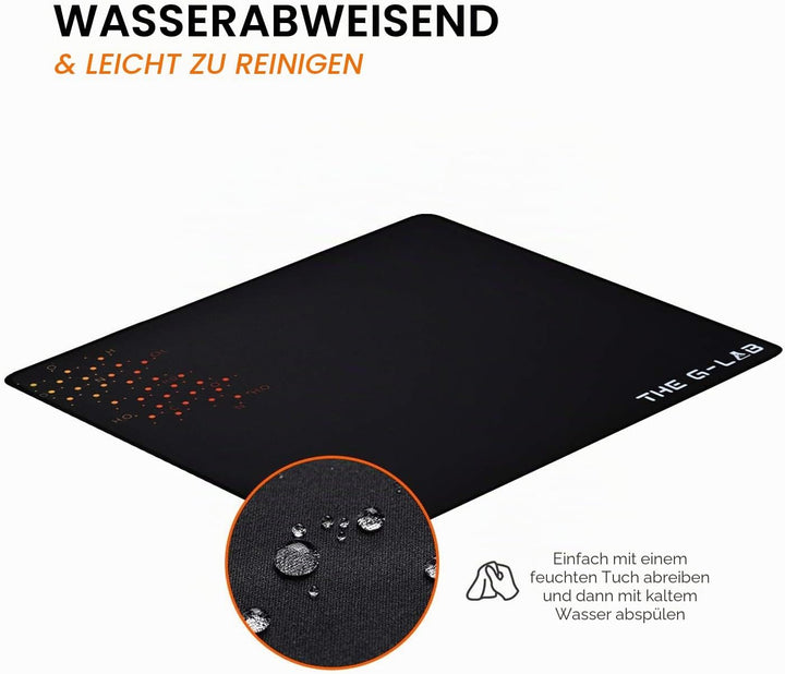 THE G-LAB - PAD CEASIUM - Grosses Rutschfestes Gaming-Mauspad 450 x 400 mm 450L x 400B mm, 450L x 40