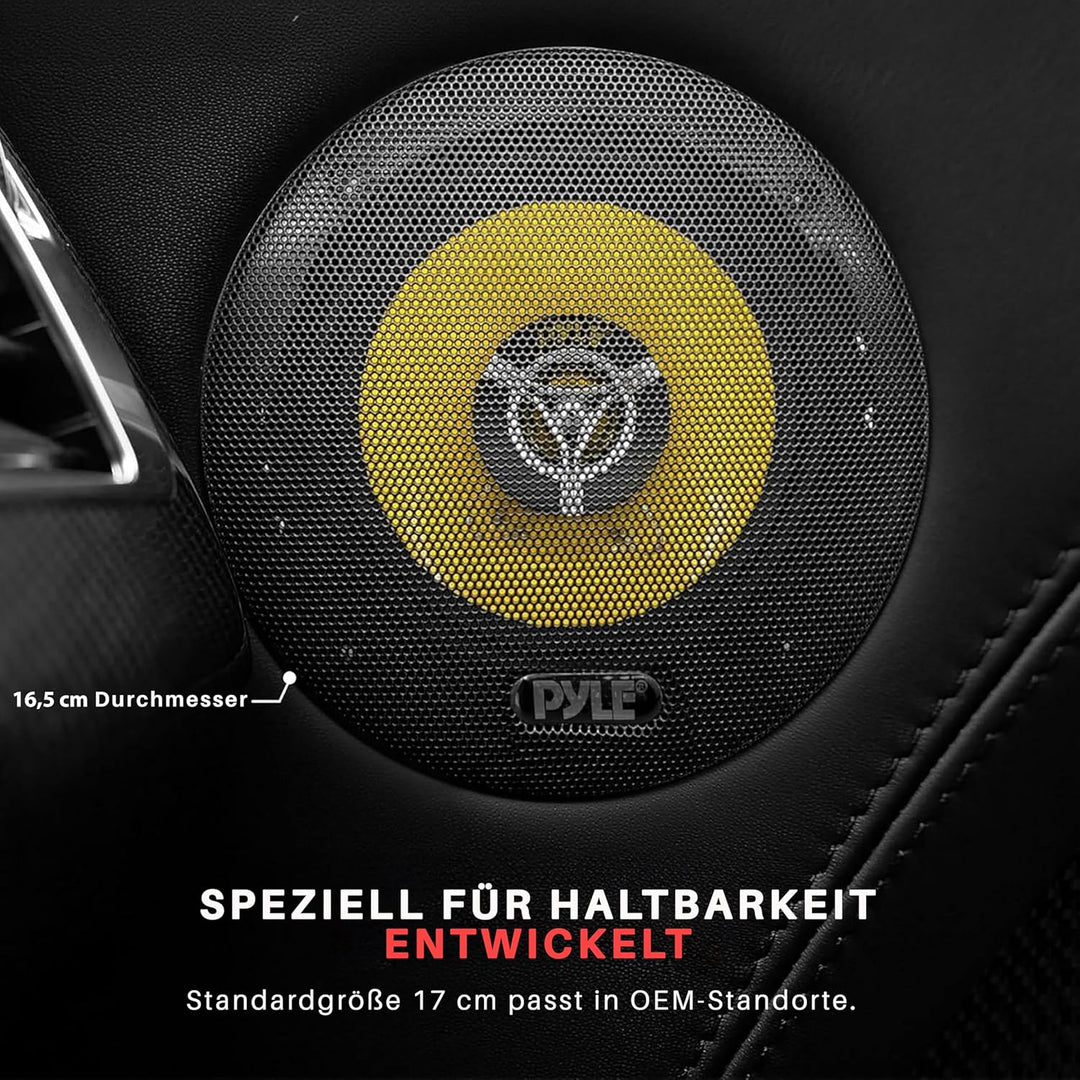Pyle 3-Weg Lautsprecher (Paar, 280 Watt) 6.5" (165 mm), 3 Wege , 16,5 cm