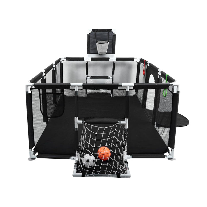 Grosser tragbarer Kinderlaufstall mit Saugnapf, rutschfeste Basis, modular, faltbar, Laufgitter für