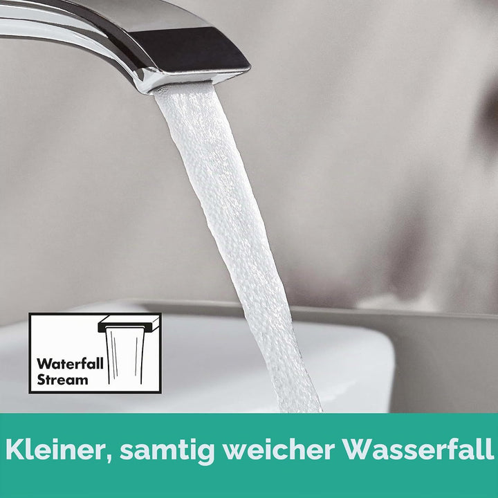 hansgrohe Waschtischarmatur Vivenis, Wasserhahn Bad mit Auslauf Höhe 250 mm, mit Zugstange, Badarmat