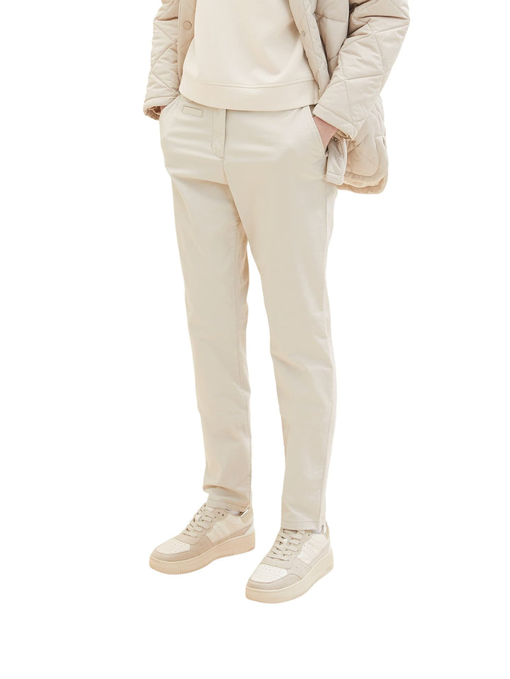 TOM TAILOR Damen Chino Slim Fit Hose 34W / 30L 12365 - Dusty Beige, 34W / 30L 12365 - Dusty Beige