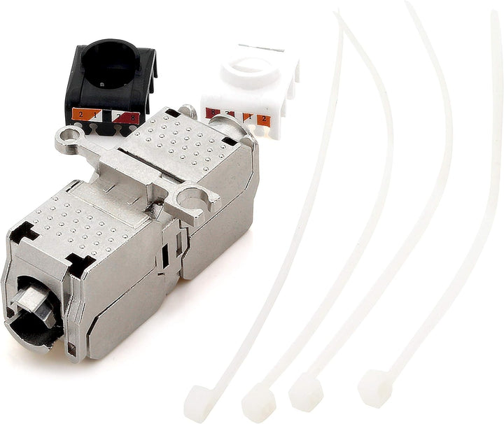 1aTTack.de Cat. 6A Keystone Verbinder werkzeuglos Schneidklemme auf Schneidklemme AWG 22 bis AWG 26