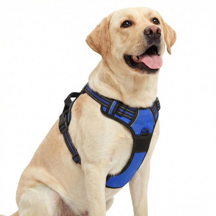 Funfox Hundegeschirr Grosse Hunde, Anti Zug Brustgeschirr Verstellbares Geschirr Hund, Antiziehgesch