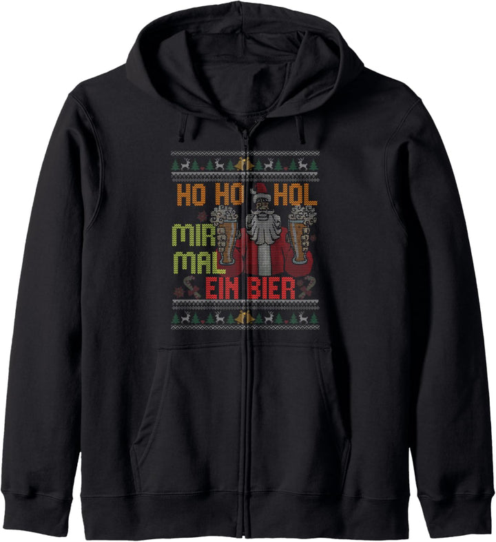 Christmas Weihnachts Herren Ho Ho Hol Mir Ein Bier Ugly Kapuzenjacke