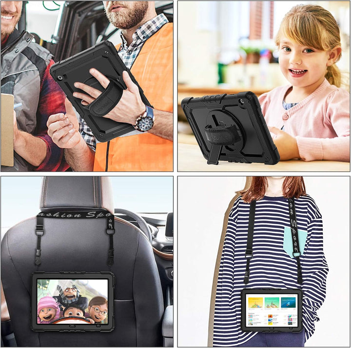 SEYMAC stock Hülle für Huawei MediaPad T5 2018 10,1 Zoll, Stossfeste Ganzkörper-Schutz MediaPad T5 T