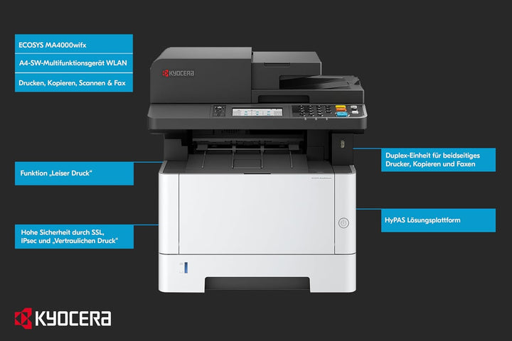 Kyocera Ecosys MA4000wifx/Plus Laserdrucker Multifunktionsgerät. WLAN multifunktionsdrucker. Drucker