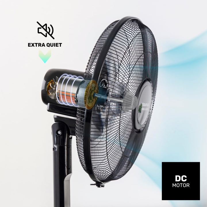 Taurus - Standventilator Boreal 16CR Silence 30W | 12 Stufen | Leise | 3 Modi | 5 Flügel | Oszillier